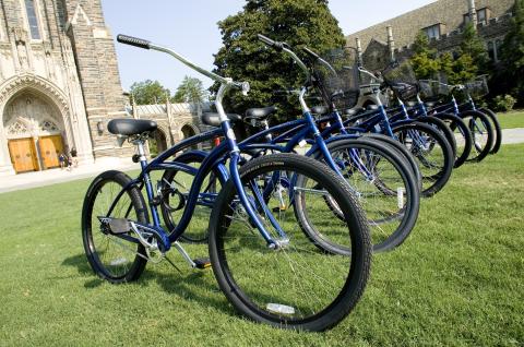 photo of bikes on campus