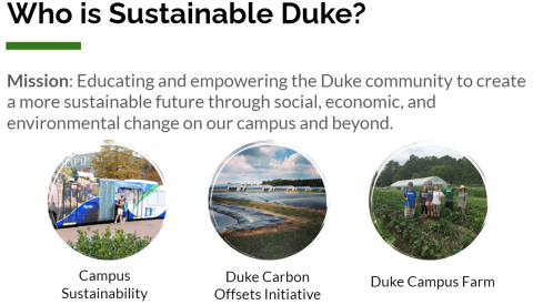 Who is Sustainable Duke?